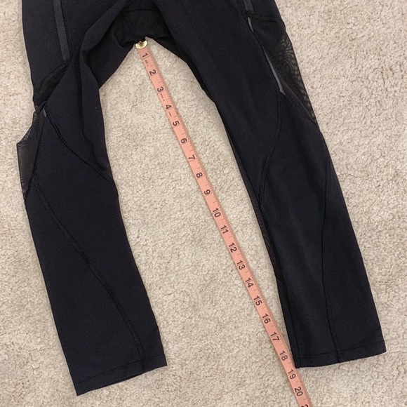 Lululemon High Rise Mesh Crop Black Leggings - Picture 12 of 16